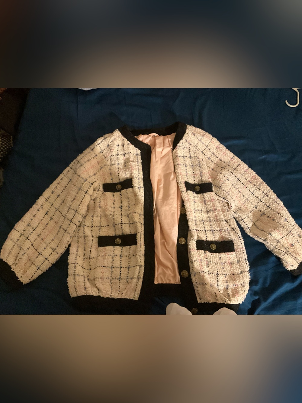 Oversize Tweed Bomber Jacket